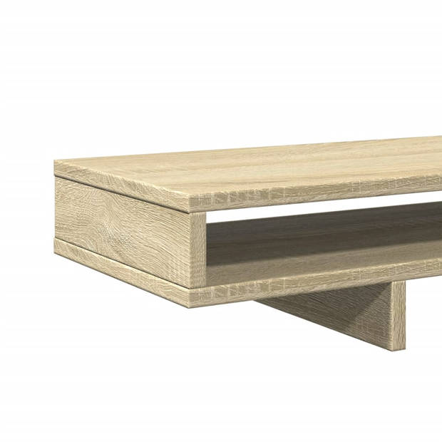 vidaXL Monitorstandaard 100x27x15 cm bewerkt hout sonoma eikenkleurig