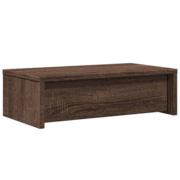 vidaXL Monitorstandaard met lades 50x27x15 cm hout bruin eikenkleurig