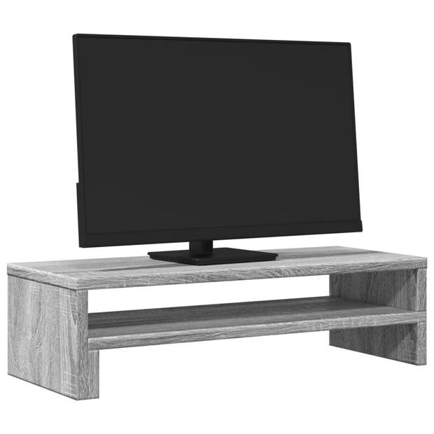 vidaXL Monitorstandaard 54x22x15 cm bewerkt hout grijs sonoma eiken