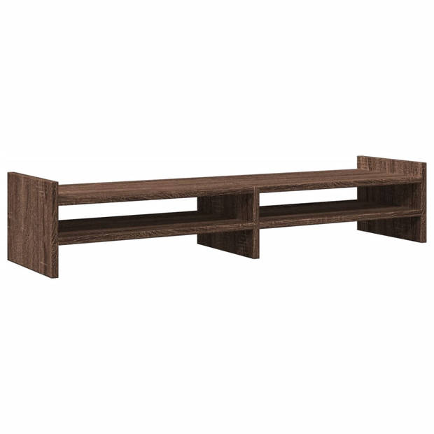 vidaXL Monitorstandaard 100x27x20 cm bewerkt hout bruin eikenkleurig