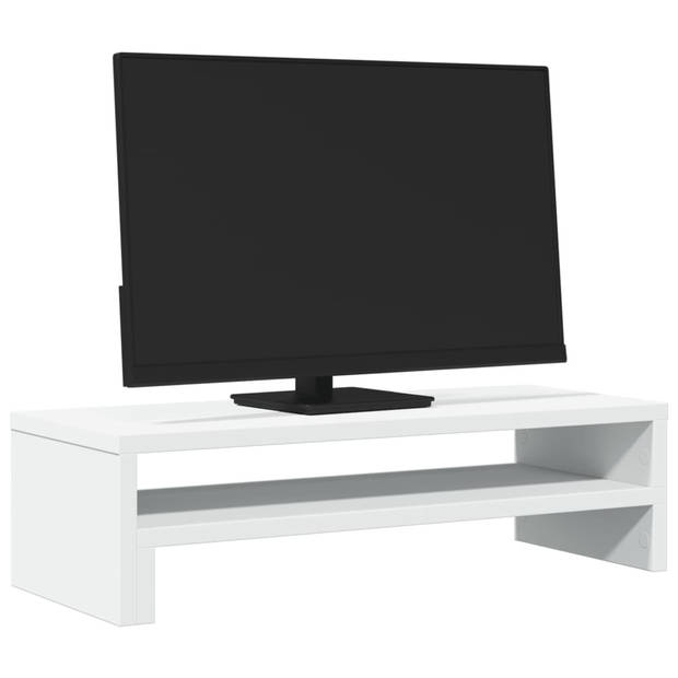 vidaXL Monitorstandaard 54x22x15 cm bewerkt hout wit