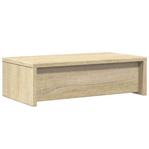 vidaXL Monitorstandaard met lades 50x27x15 cm hout sonoma eikenkleur