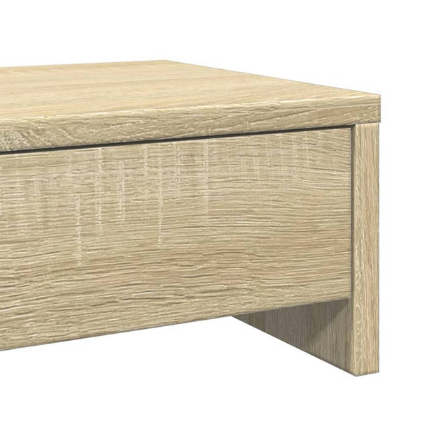 vidaXL Monitorstandaard met lades 50x27x15 cm hout sonoma eikenkleur