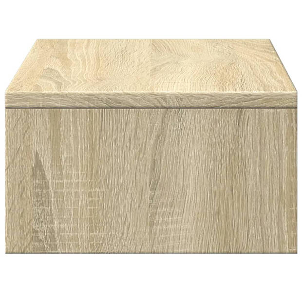 vidaXL Monitorstandaard met lades 50x27x15 cm hout sonoma eikenkleur