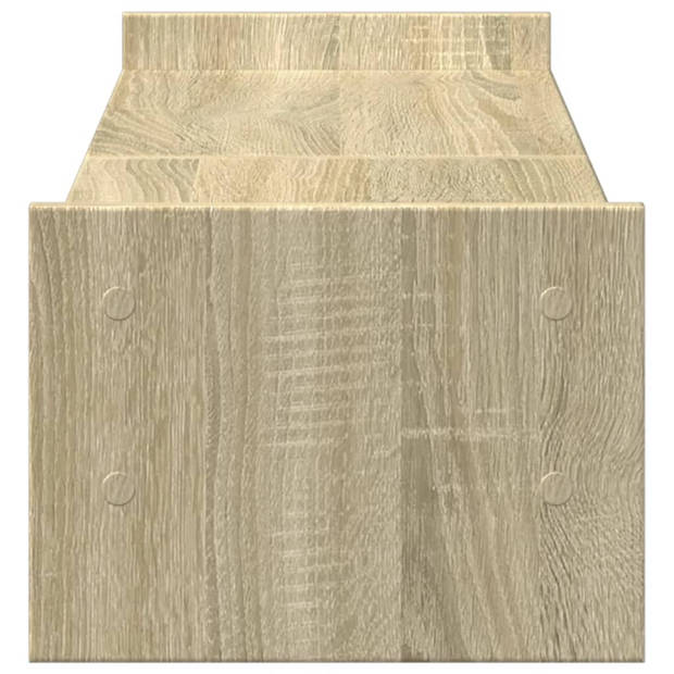 vidaXL Monitorstandaard 100x27x20 cm bewerkt hout sonoma eikenkleurig