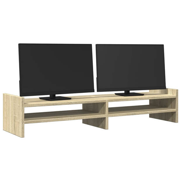 vidaXL Monitorstandaard 100x27x20 cm bewerkt hout sonoma eikenkleurig