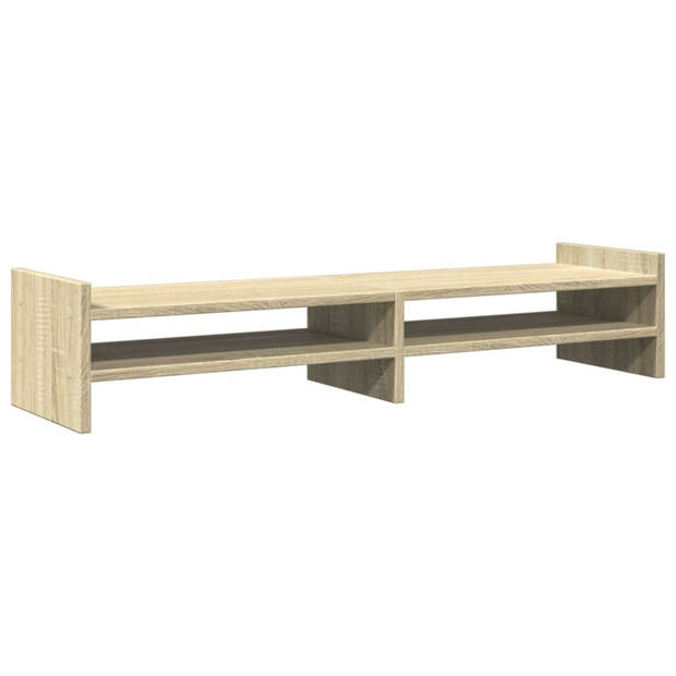 vidaXL Monitorstandaard 100x27x20 cm bewerkt hout sonoma eikenkleurig