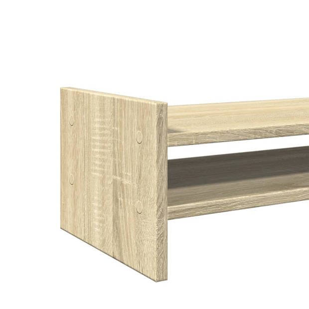 vidaXL Monitorstandaard 100x27x20 cm bewerkt hout sonoma eikenkleurig