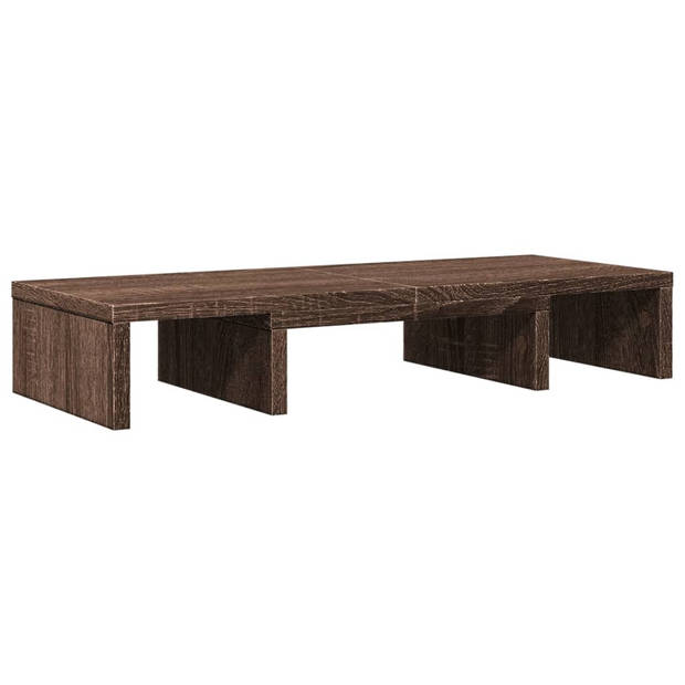 vidaXL Monitorstandaard verstelbaar 60x24x10,5 cm hout bruin eiken