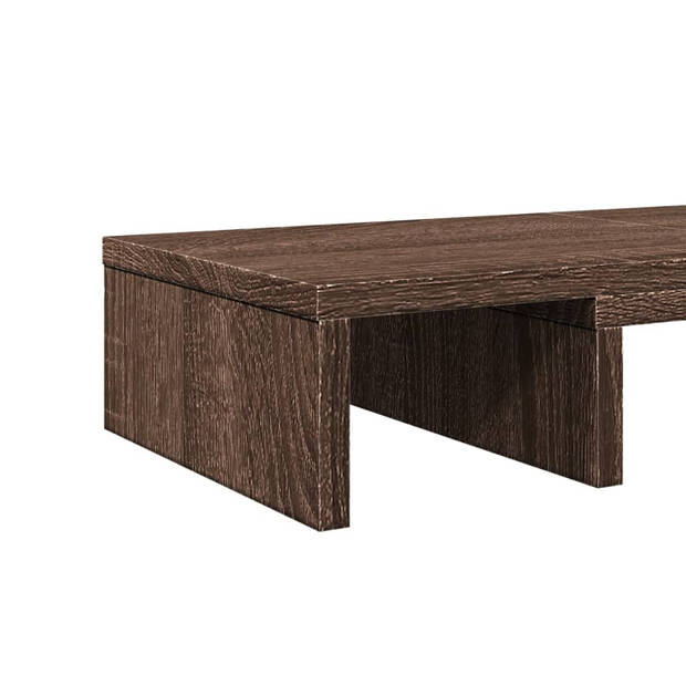 vidaXL Monitorstandaard verstelbaar 60x24x10,5 cm hout bruin eiken