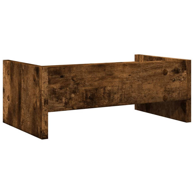 vidaXL Monitorstandaard 42x24x16 cm bewerkt hout gerookt eikenkleurig