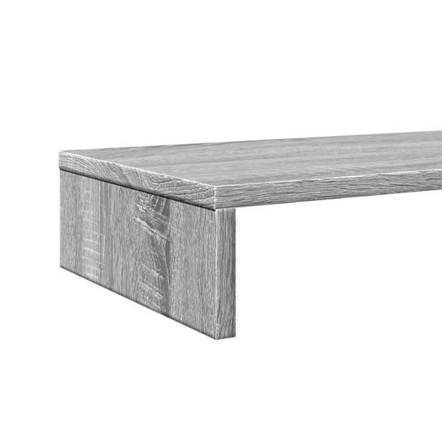 vidaXL Monitorstandaard 100x27x10 cm bewerkt hout grijs sonoma eiken