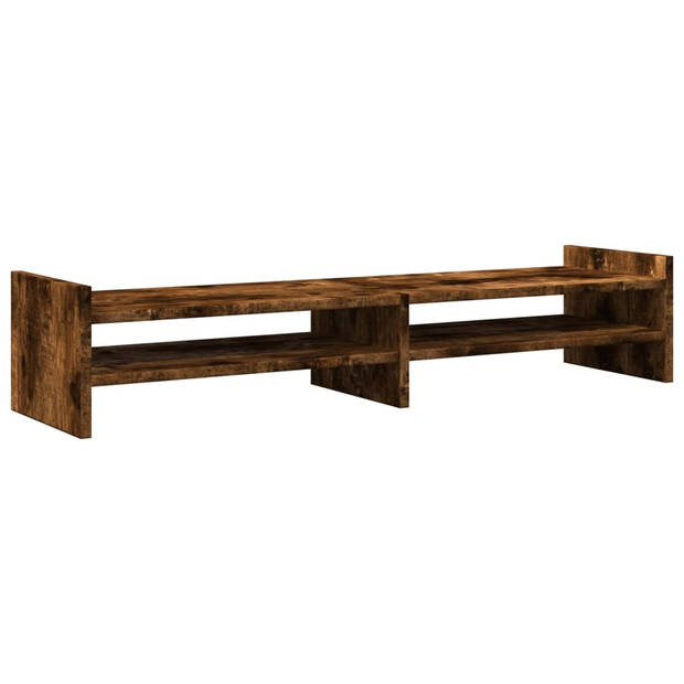 vidaXL Monitorstandaard 100x27x20 cm bewerkt hout gerookt eikenkleurig