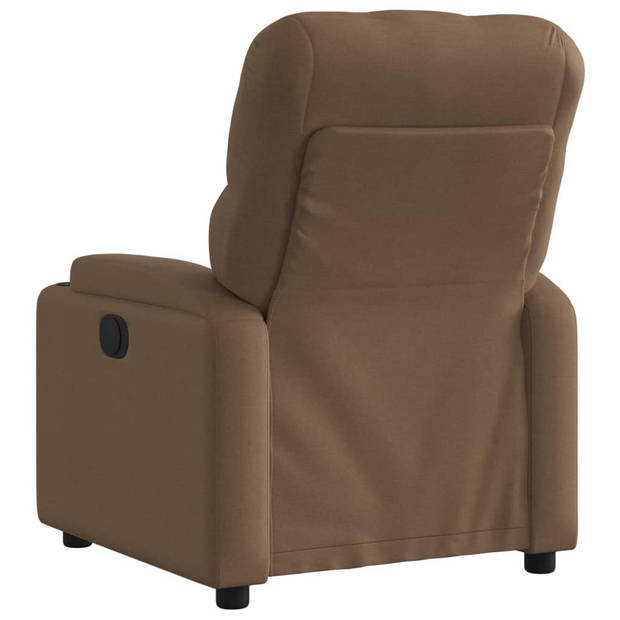 vidaXL Fauteuil verstelbaar stof bruin