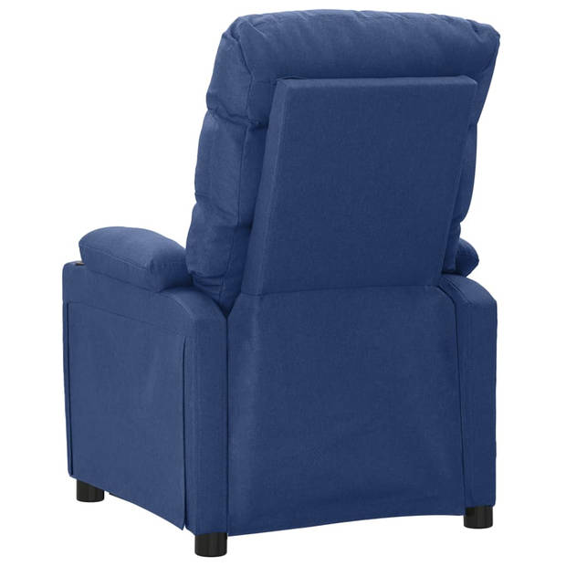 vidaXL Fauteuil verstelbaar stof blauw