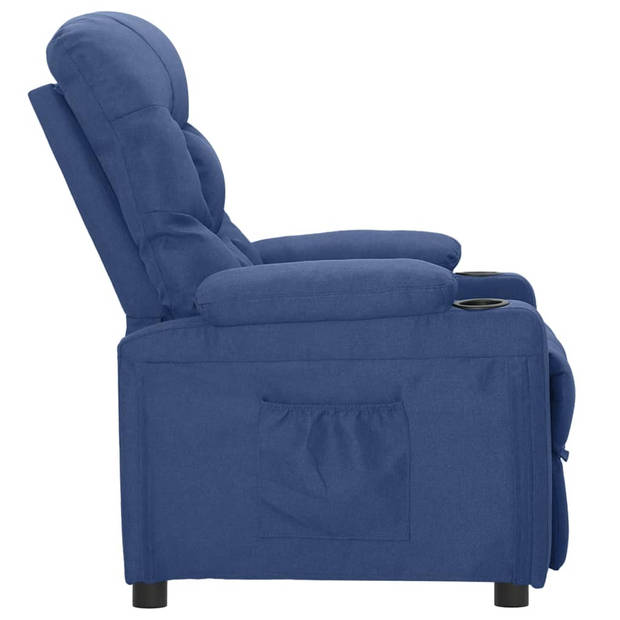 vidaXL Fauteuil verstelbaar stof blauw