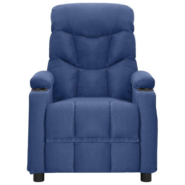 vidaXL Fauteuil verstelbaar stof blauw