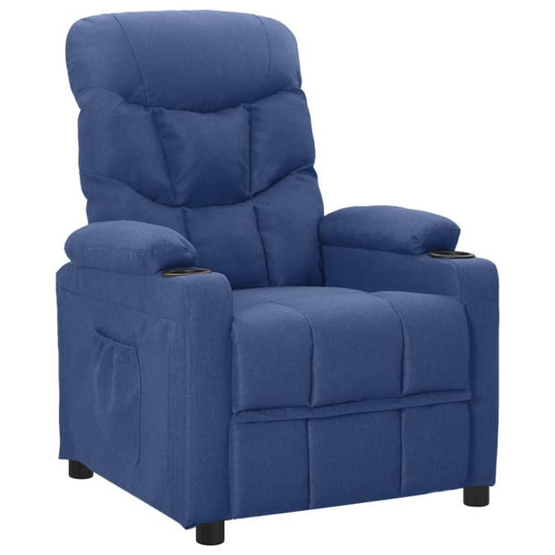 vidaXL Fauteuil verstelbaar stof blauw