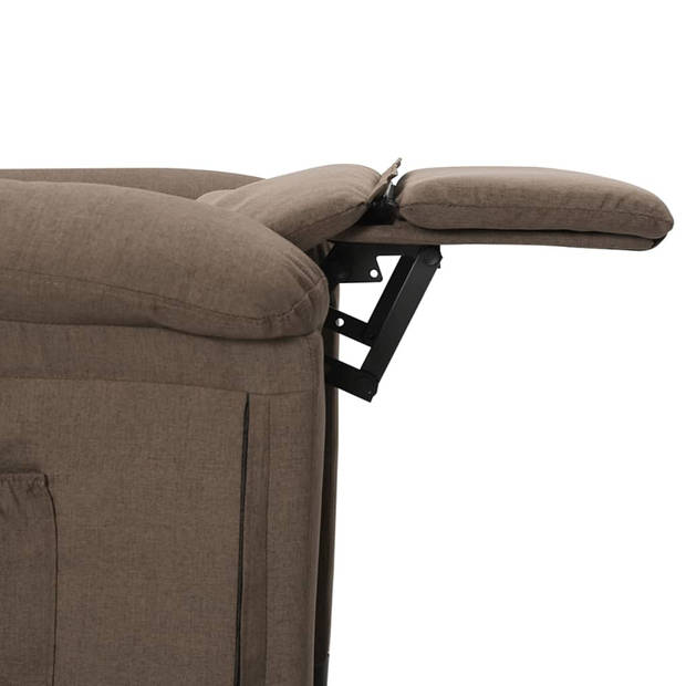 vidaXL Fauteuil verstelbaar stof taupe