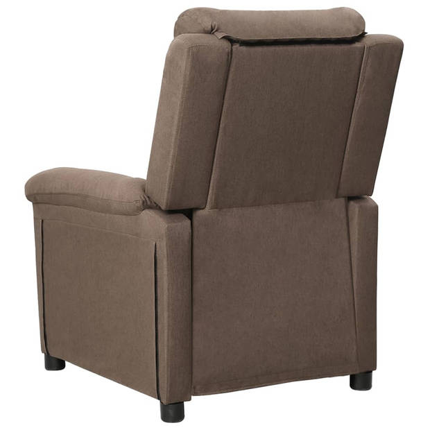 vidaXL Fauteuil verstelbaar stof taupe