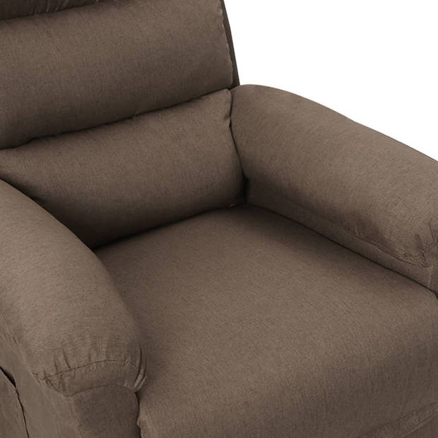 vidaXL Fauteuil verstelbaar stof taupe