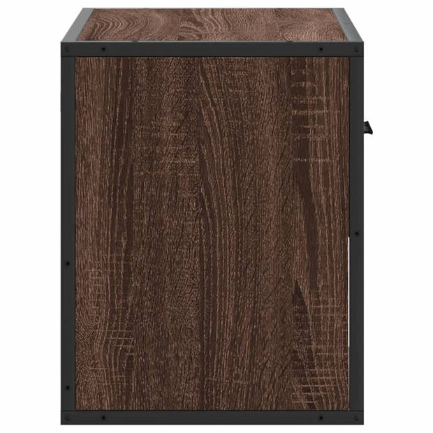 vidaXL Tv-meubel 60x31x39,5 cm bewerkt hout metaal bruin eikenkleurig