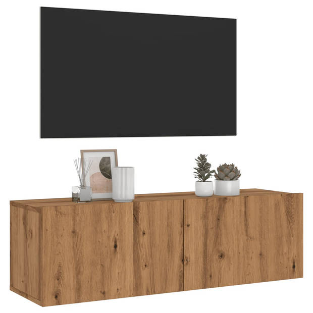 vidaXL Tv-wandmeubel 100x30x30 cm bewerkt hout artisanaal eikenkleurig