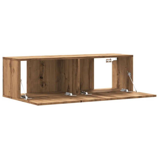 vidaXL Tv-wandmeubel 100x30x30 cm bewerkt hout artisanaal eikenkleurig