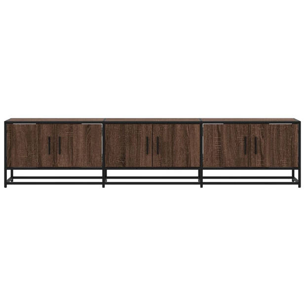 vidaXL Tv-meubel 180x35x41 cm bewerkt hout bruin eikenkleurig