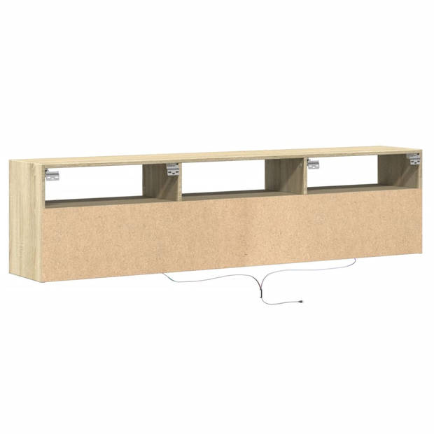 vidaXL Tv-wandmeubel met LED-verlichting 180x31x45 cm sonoma eiken