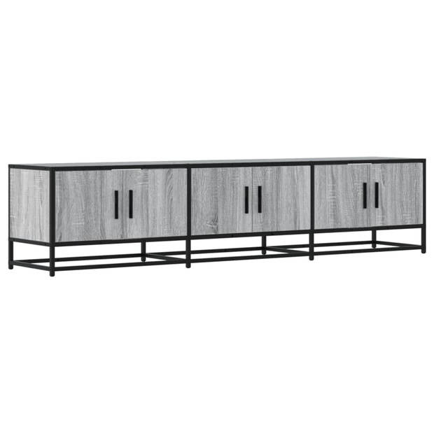 vidaXL Tv-meubel 180x35x41 cm bewerkt hout grijs sonoma eikenkleurig