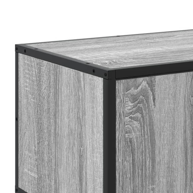 vidaXL Tv-meubel 180x35x41 cm bewerkt hout grijs sonoma eikenkleurig