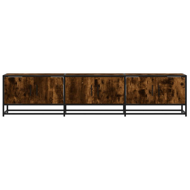 vidaXL Tv-meubel 180x35x41 cm bewerkt hout gerookt eikenkleurig