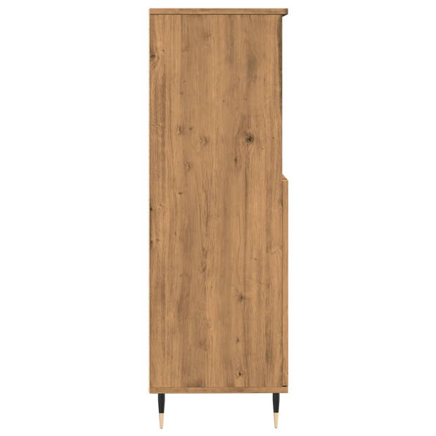 vidaXL Hoge kast 60x36x110 cm bewerkt hout artisanaal eikenkleurig