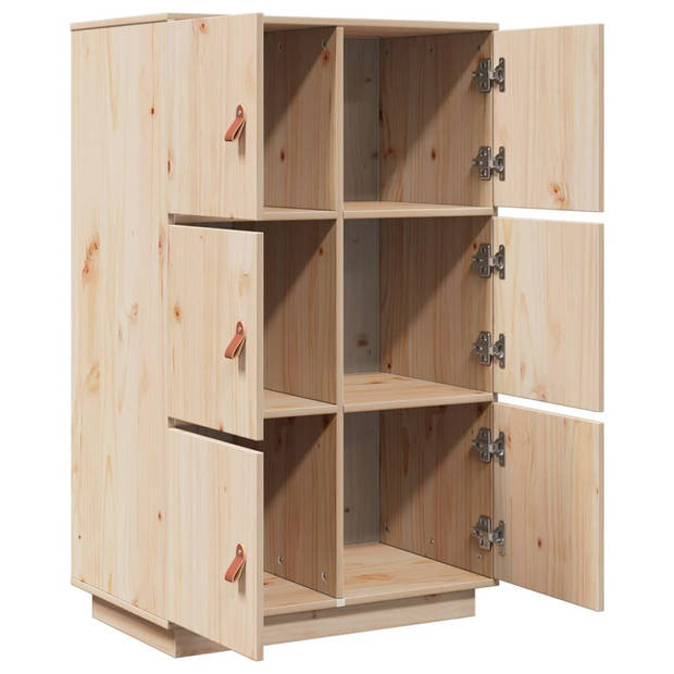 vidaXL Hoge kast 67x40x108,5 cm massief grenenhout