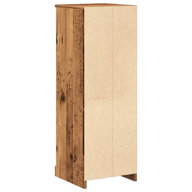 vidaXL Hoge kast 36x35,5x103,5 cm bewerkt hout oud houtkleurig