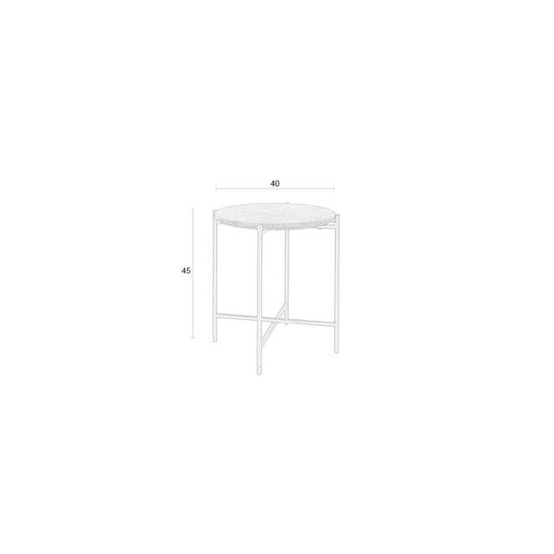 Housecraft Tooz bijzettafel Rond 40 cm Marmer Beige