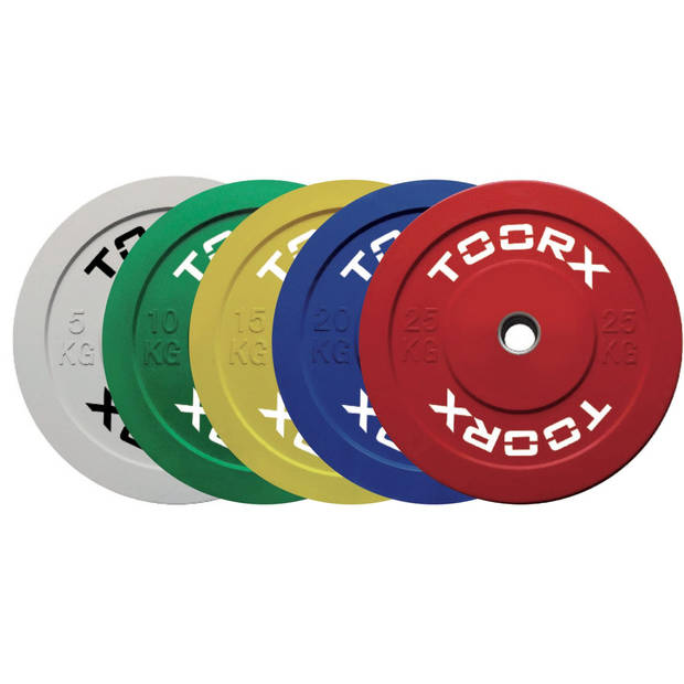 Toorx Fitness Bumper Plates - Challenge - 50mm diameter 25 kg - Rood