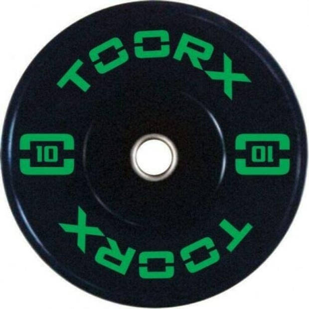 Toorx Fitness Bumper Plate - Olympische Halterschijf 10 kg - Groen