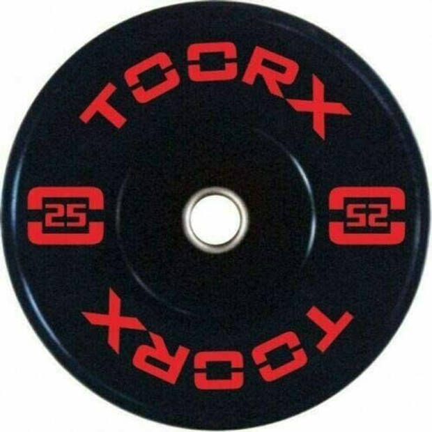 Toorx Fitness Bumper Plate - Olympische Halterschijf 25 kg - Rood