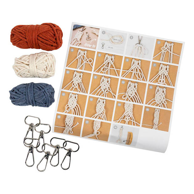 Creativ Company CC Mini Startersset Macramé Sleutelhangers