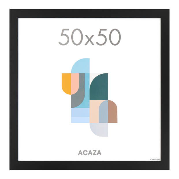 ACAZA Fotokader - Fotolijst - Wissellijst - 50x50 cm - MDF - Zwart