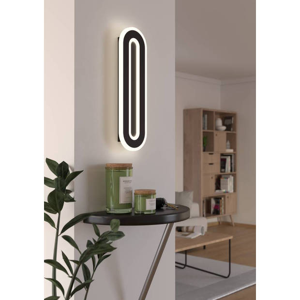 EGLO Macchioni Wandlamp - LED - Staal;Kunststof - Zwart;Wit