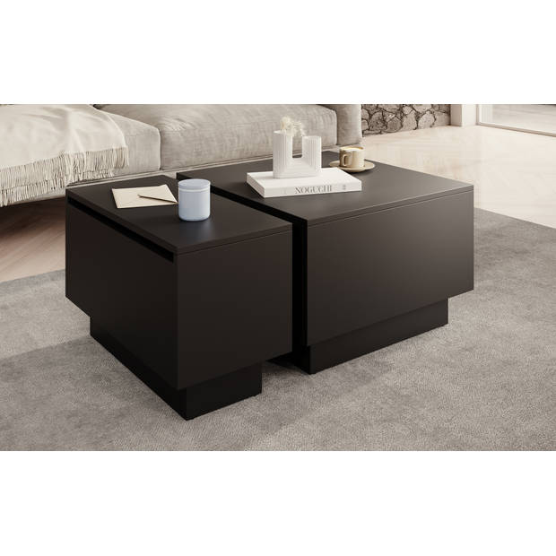 Meubella Salontafel Micha - Zwart - 60 cm