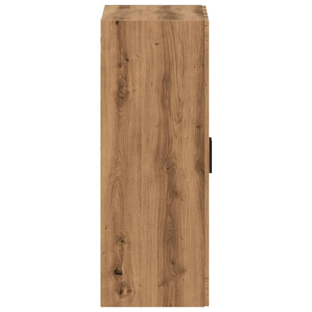 vidaXL Wandkast 69,5x34x90 cm bewerkt hout artisanaal eikenkleur