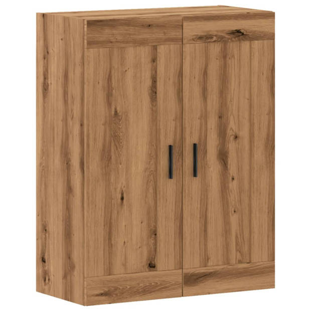 vidaXL Wandkast 69,5x34x90 cm bewerkt hout artisanaal eikenkleur