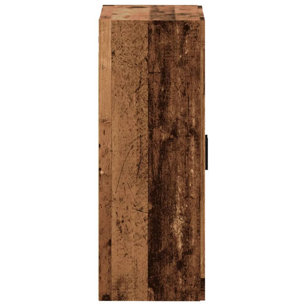 vidaXL Wandkast 69,5x34x90 cm bewerkt hout oud houtkleurig