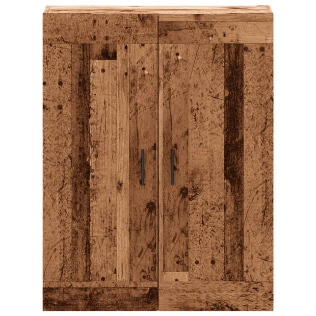 vidaXL Wandkast 69,5x34x90 cm bewerkt hout oud houtkleurig