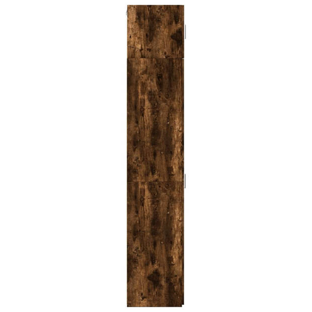 vidaXL Opbergkast smal 40x42,5x225 cm bewerkt hout gerookt eikenkleur