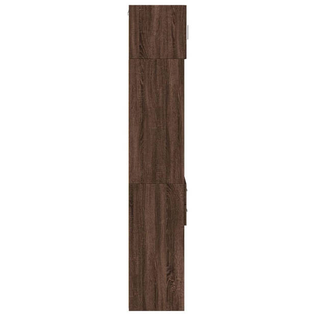 vidaXL Opbergkast smal 40x42,5x225 cm bewerkt hout bruin eikenkleurig